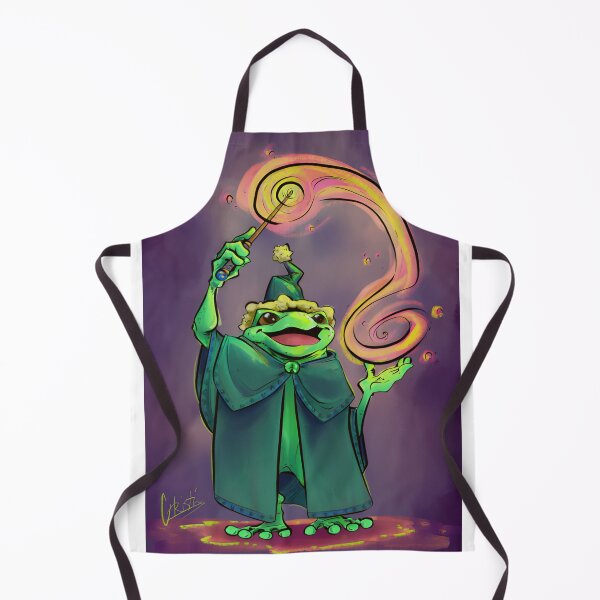 Item preview, Magical Wizard Frog Casting Spell Fantasy Art designed and sold by MythosAndMirth.