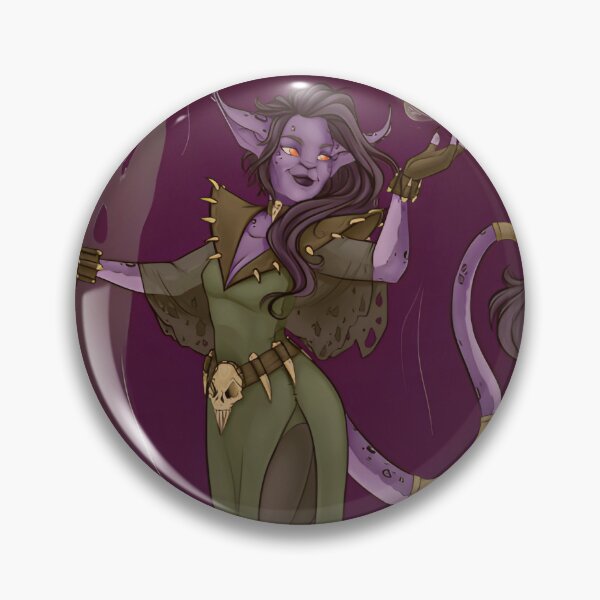 Item preview, Purple Tiefling Necromancer RPG Fantasy Character designed and sold by MythosAndMirth.