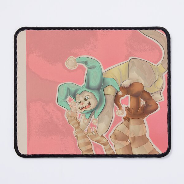 Item preview, Whimsical Acrobat Jester and Cat Fantasy Illustration designed and sold by MythosAndMirth.
