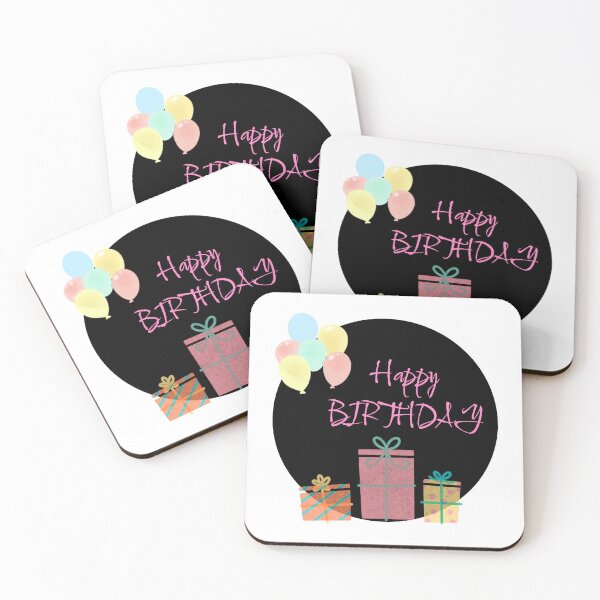 Item preview, Minimal Happy Birthday Typography Design designed and sold by Swati's Digital Den.