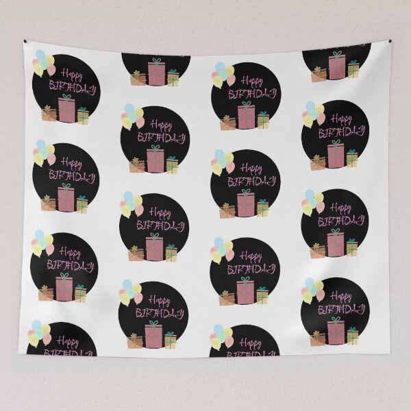 Item preview, Minimal Happy Birthday Typography Design designed and sold by Swati's Digital Den.