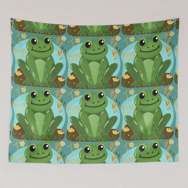 Item preview, Cute Green Frog Cartoon designed and sold by LifeTU.