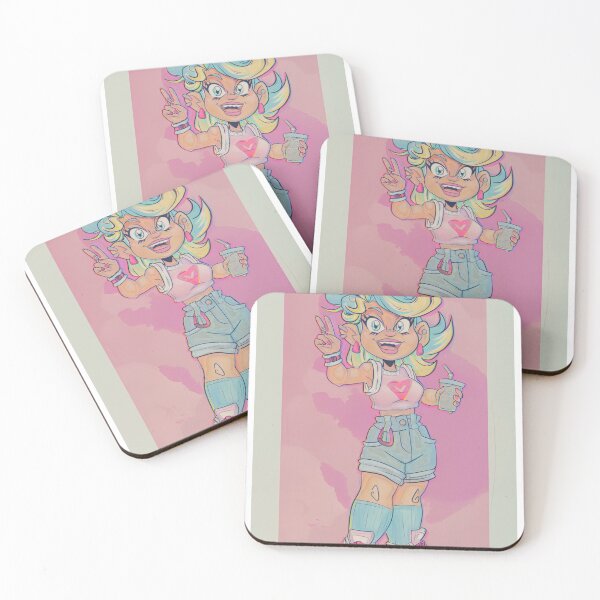 Item preview, Y2K Pastel Streetwear Skater Girl Cartoon Art designed and sold by MythosAndMirth.