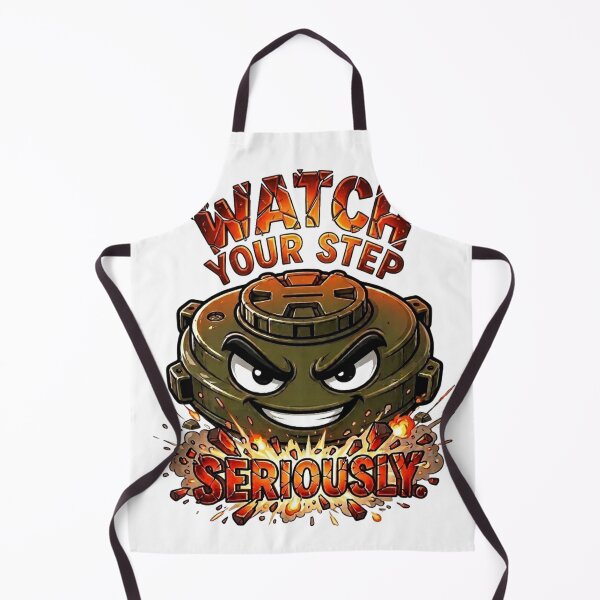 Item preview, Watch Your Step – Funny Cartoon Landmine Mascot | Sarcastic Military Humor T-Shirt designed and sold by M.Store.