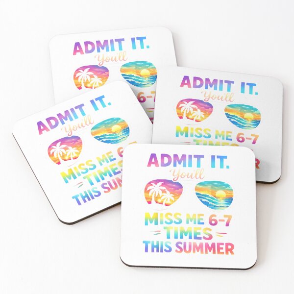 Item preview, Admit It You'll Miss Me 67 Time This Summer Teacher Last Day T-Shirt designed and sold by NFTaletellers.