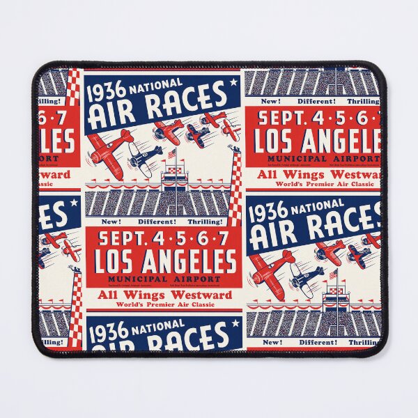 Item preview, 1936 National Air Races Vintage Travel Poster | Retro Aviation Wall Art | Los Angeles Municipal Airport | Classic Airplane Race Print designed and sold by PIXEL POP DESIGNS - Beyond the Norm!.