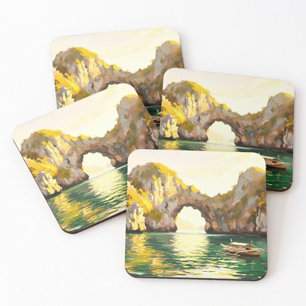 Item preview, Palawan Golden Cove Limestone Arch Oil Painting Art designed and sold by Francis & May.