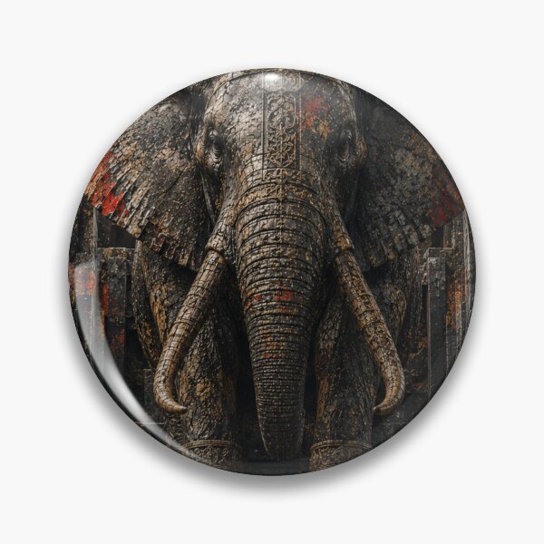 Item preview, Builder Built Like Stone Elephant Industrial Canvas Print designed and sold by SavannaStrikes.