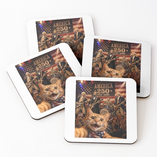 Item preview, America 250th Anniversary Cat Selfie Rock Concert 4th July T-Shirt designed and sold by ‘Nothing Scares Me’ Store.