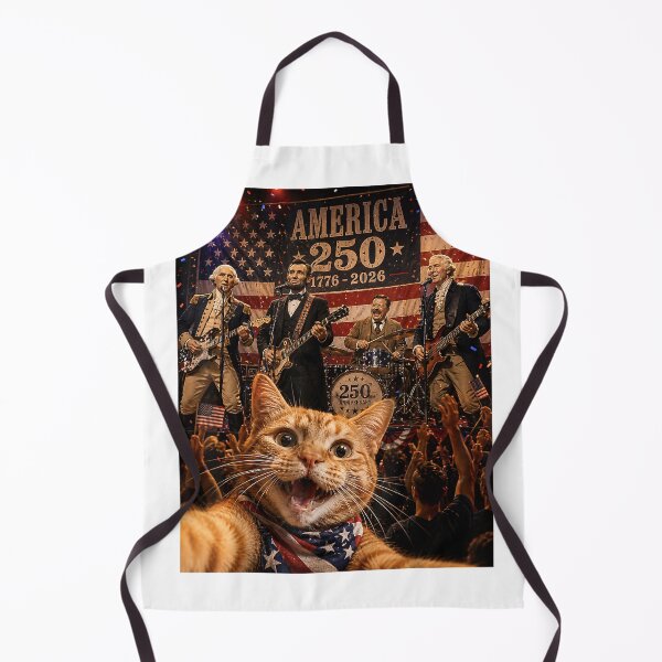 Item preview, America 250th Anniversary Cat Selfie Rock Concert 4th July T-Shirt designed and sold by ‘Nothing Scares Me’ Store.