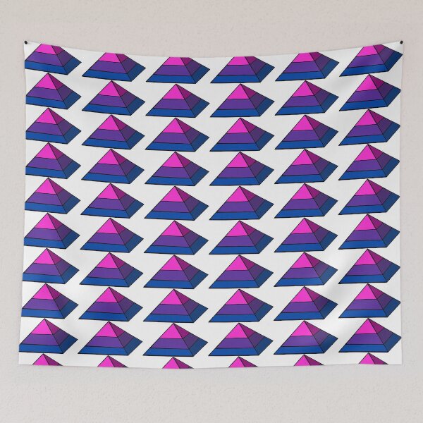 Item preview, Pyramid Pride Flag Bisexual designed and sold by HarveyHandcraftsandDesigns.