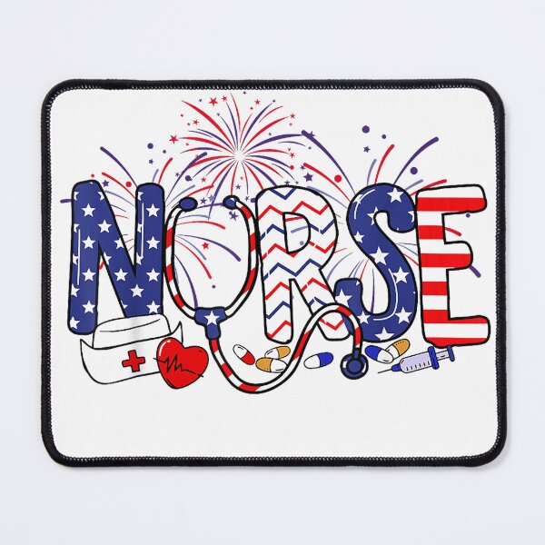 Item preview, American Nurse 4th of July Nurse Stethoscope Nursing Womens T-Shirt designed and sold by DArtfulStudio.