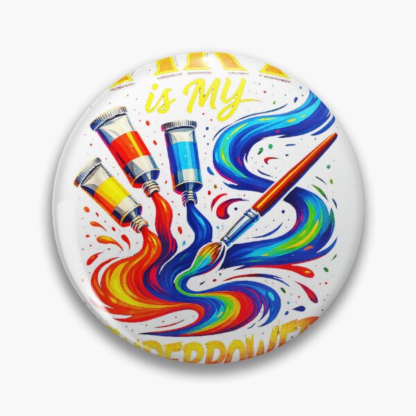 Item preview, Art is My Superpower - Funny Art Teacher Design T-Shirt designed and sold by Badriiiii.