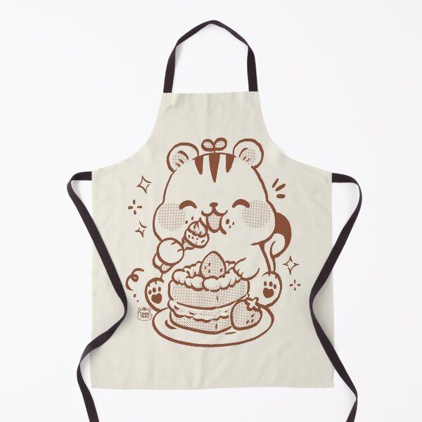 Item preview, Cute Squirrel Eating Strawberry Cake Kawaii Dessert Illustration designed and sold by ToonToos.