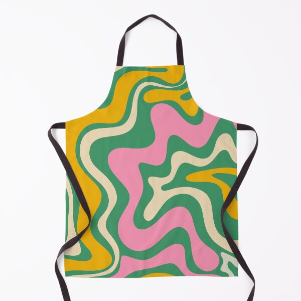 Item preview, Retro Abstract Liquid Swirl Trippy Colorful Pattern Pink Green Mustard designed and sold by kierkegaard.