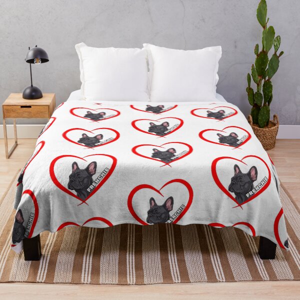 Item preview, Frenchie Heart Brush Stroke Silhouette designed and sold by KrystekShop.
