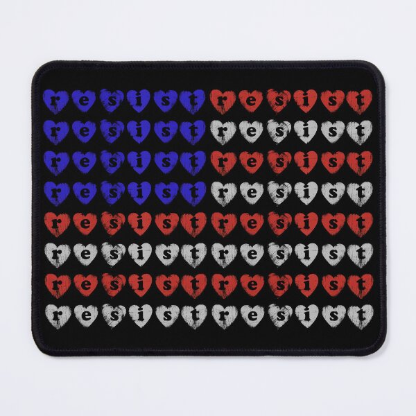 Item preview, Resist American Flag - Love America Hate Trump, Patriotic Resistance designed and sold by LaVacheDesign.