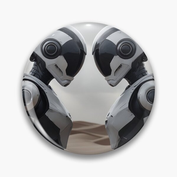 Item preview, Futuristic Robots Meeting in Desert Landscape designed and sold by maplesoulkiller.