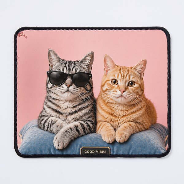 Item preview, Good Vibes Cool Cats Sunglasses Funny Pet Photography designed and sold by Francis & May.
