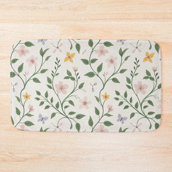 Item preview, Delicate Floral Vine Pattern | Pink Yellow Butterfly Seamless Repeat designed and sold by Midnight Veil Designs.