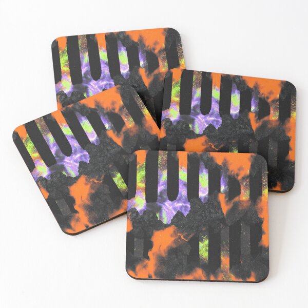 Item preview, Neon Daisies Behind Black Stripes designed and sold by bubblegoth.