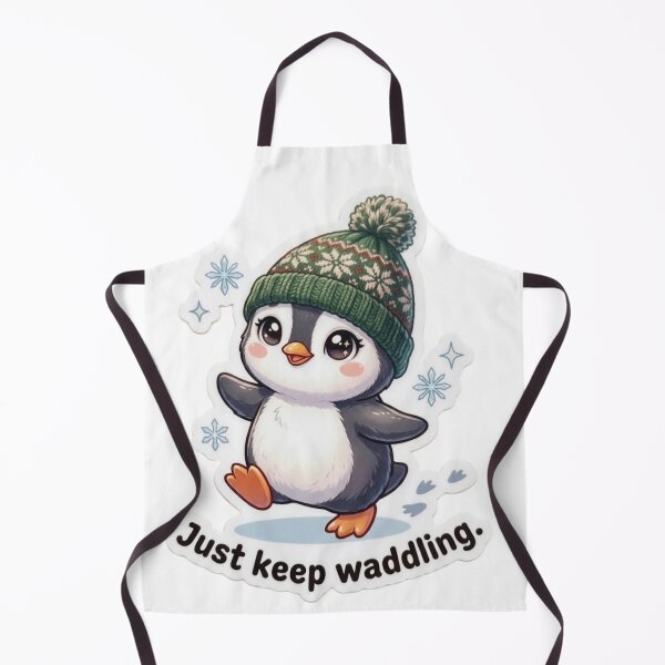 Item preview, Cute Penguin Just Keep Waddling Winter Sticker designed and sold by Snikdha.