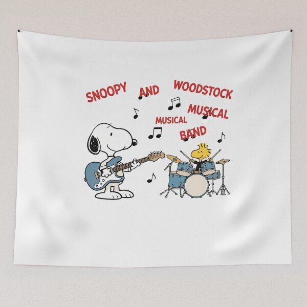 Artikelvorschau, Snoopy und die Woodstock Rockband-Musik entworfen und verkauft von catlolistore.