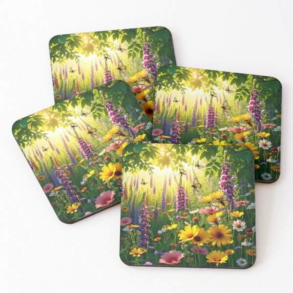 Item preview, Wildflower Garden butterfly Art designed and sold by GigantoStudio.