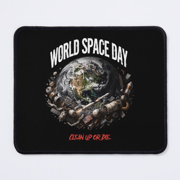 Item preview, Title: World Space Day Clean Up or Die Space Debris Earth Graphic T-Shirt v1 designed and sold by DarylWelsh2024.