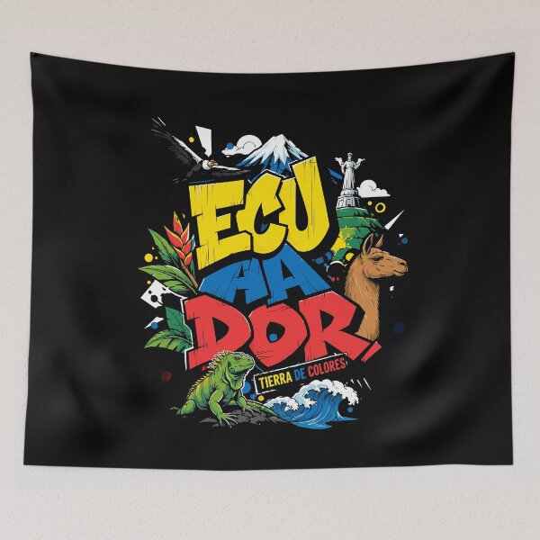 Item preview, Ecuador Land of Colors Graffiti Design designed and sold by AtuqStudio.