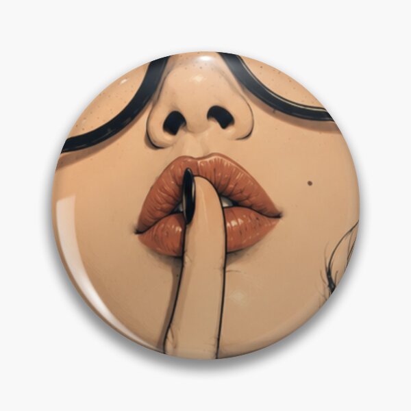 Item preview, Shhh... Secret Silence Pop Art Girl T-Shirt designed and sold by Peanutspixel.