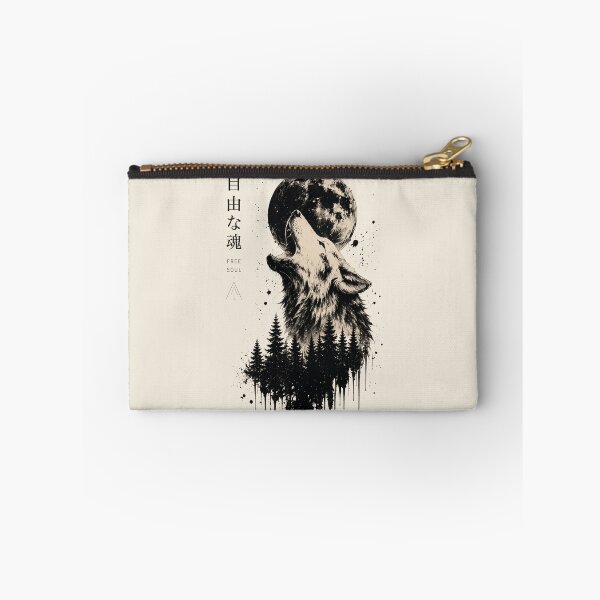 Item preview, Howling Wolf Moon | Minimal Japanese Ink Forest Art | Dark Nature Graphic designed and sold by BunnyPixel21 .