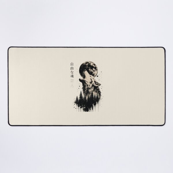 Item preview, Howling Wolf Moon | Minimal Japanese Ink Forest Art | Dark Nature Graphic designed and sold by BunnyPixel21 .