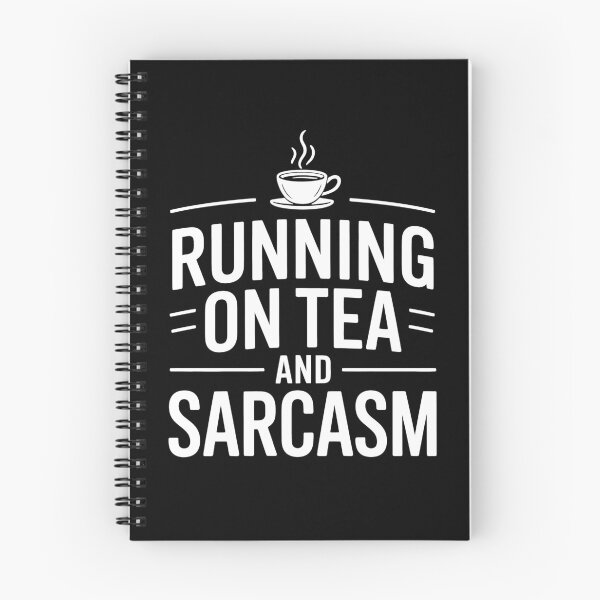 Item preview, Running on Tea and Sarcasm Funny British Tea Lover Gift designed and sold by Say It With Ink.