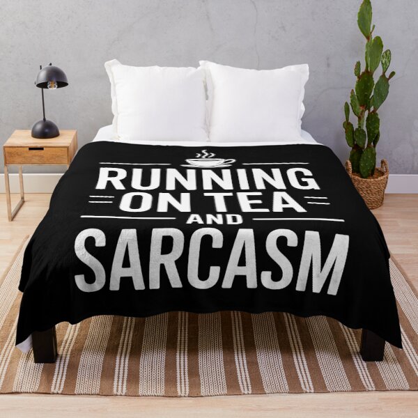 Item preview, Running on Tea and Sarcasm Funny British Tea Lover Gift designed and sold by Say It With Ink.