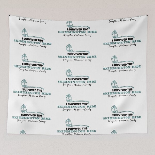 Item preview, The Skimmington Ride (Teal on White) designed and sold by PawsitiveMum3.