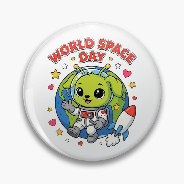 Item preview, Title: World Space Day Cute Alien Puppy Astronaut Kawaii Space T-Shirt v1 designed and sold by DarylWelsh2024.