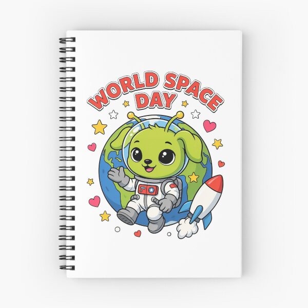 Item preview, Title: World Space Day Cute Alien Puppy Astronaut Kawaii Space T-Shirt v1 designed and sold by DarylWelsh2024.