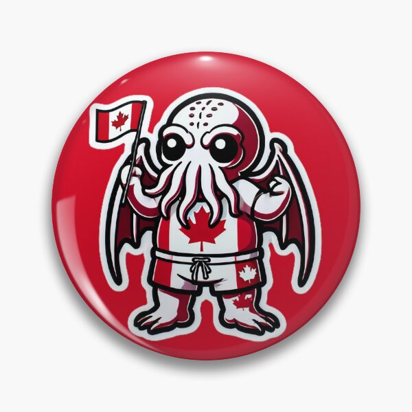 Item preview, Cute Cthulhu Canada Day Maple Leaf Sticker Design designed and sold by PinUpPizzazz.