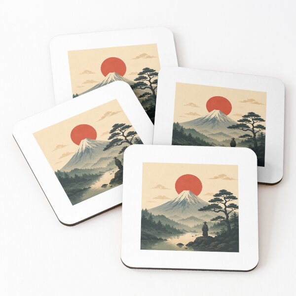 Item preview, Zen Landscape with Red Sun designed and sold by Vexo P.