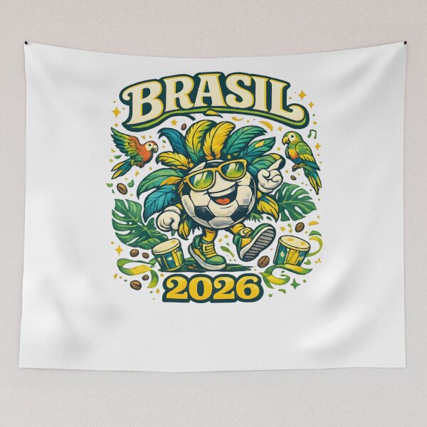Item preview, Brazil Carnival Football 2026 Retro T-Shirt designed and sold by Drofted.