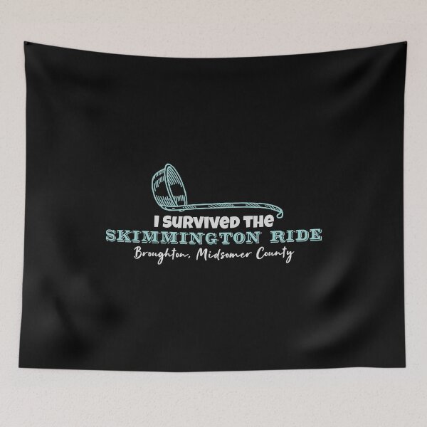 Item preview, The Skimmington Ride (Aqua on Black) designed and sold by PawsitiveMum3.