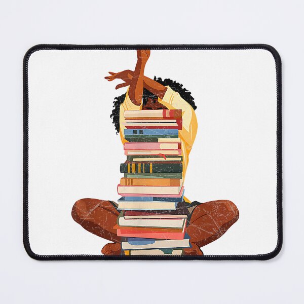 Item preview, Black Woman and Books Stack Afro Girl Book Lover T-Shirt designed and sold by Othinus.