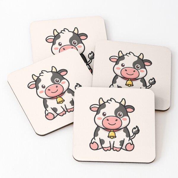 Item preview, Cute Baby Cow Cartoon Animal Illustration designed and sold by SplashTastic.