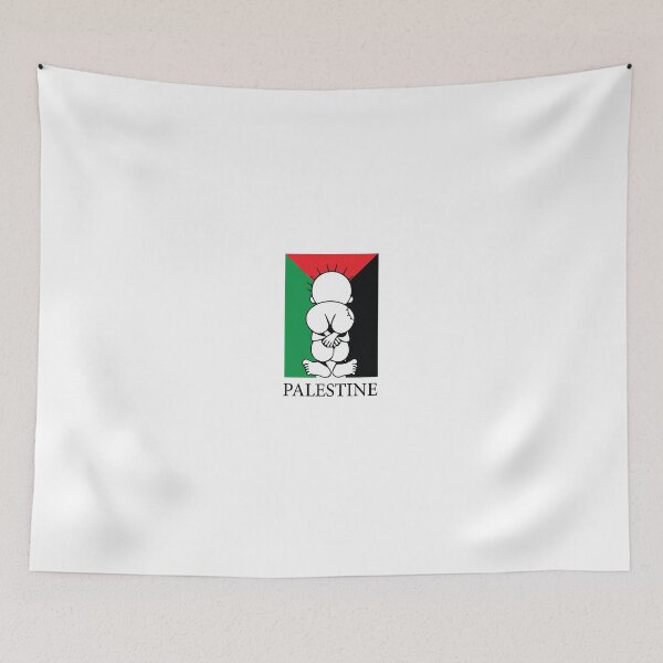 Item preview, Palestine Flag Handala  designed and sold by TulipaGraphics.