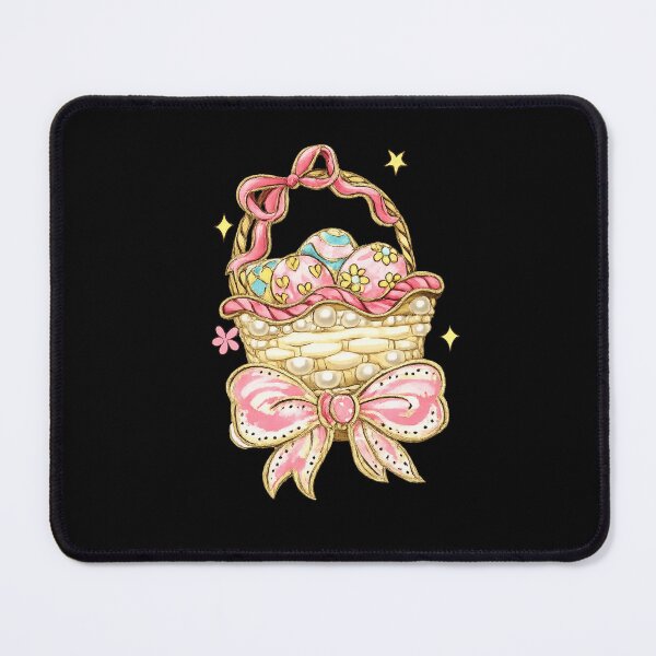 Item preview, Easter Basket with Pink Bow Cute Spring designed and sold by Jaclinebishop.