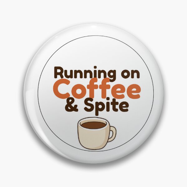 Item preview, Running On Coffee & Spite Sticker designed and sold by brewtallyfit.