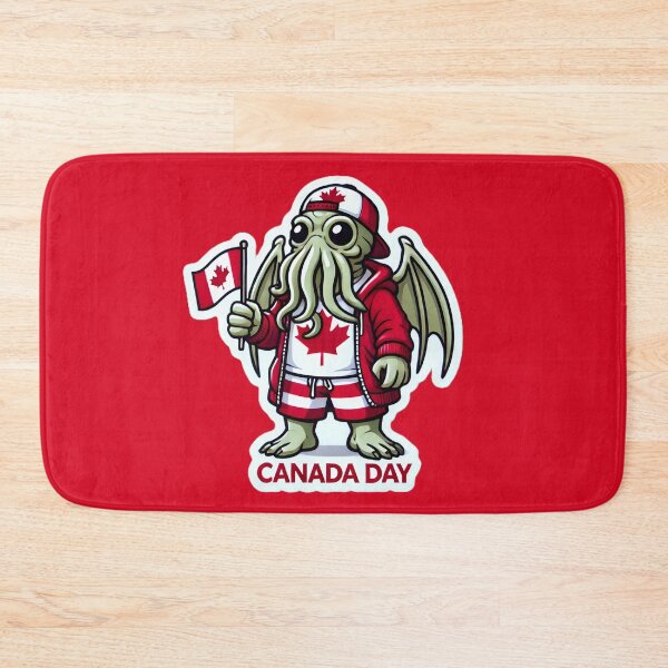 Item preview, Cute Cthulhu Canada Day Maple Leaf Sticker Design designed and sold by PinUpPizzazz.