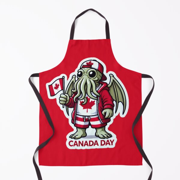 Item preview, Cute Cthulhu Canada Day Maple Leaf Sticker Design designed and sold by PinUpPizzazz.
