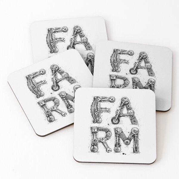Item preview, Industrial Mechanical Farm Text Typography designed and sold by SplashTastic.